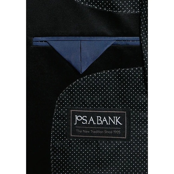 Jos A Bank Men's 44R Formal Dinner Jacket Blue Paisley Blazer Tuxedo Sport Coat - Picture 7 of 15